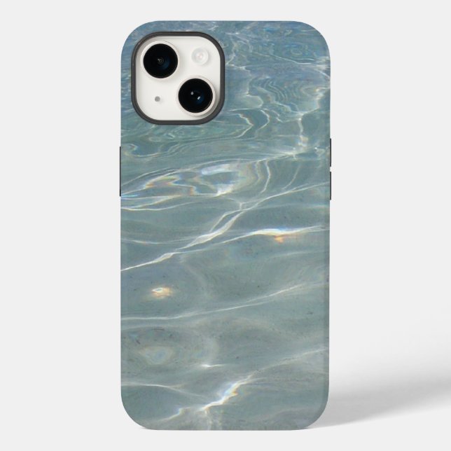 Caribbean Water Abstract Blue Nature Case-Mate iPhone Case (Back)