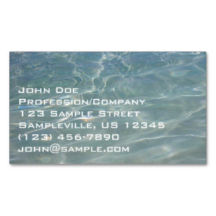 Caribbean Water Abstract Blue Nature Magnetic Business Card