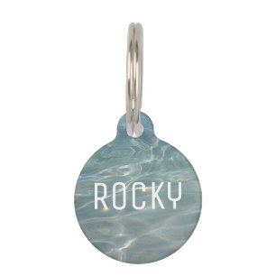 Caribbean Water Abstract Blue Nature Pet Tag