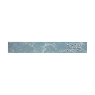 Caribbean Water Abstract Blue Nature Wrap Around Label