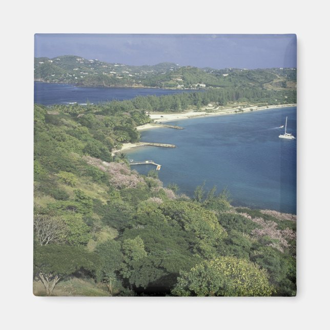 Caribbean, West Indies, St. Lucia. View of Magnet (Front)