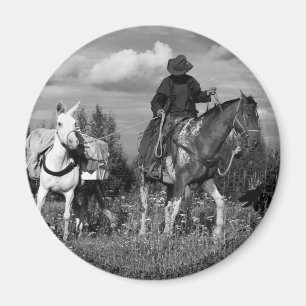 Cariboo Cowboy Horse and Mule Gifts Magnet