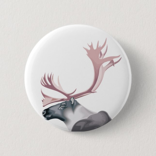 CARIBOU 6 CM ROUND BADGE (Front)
