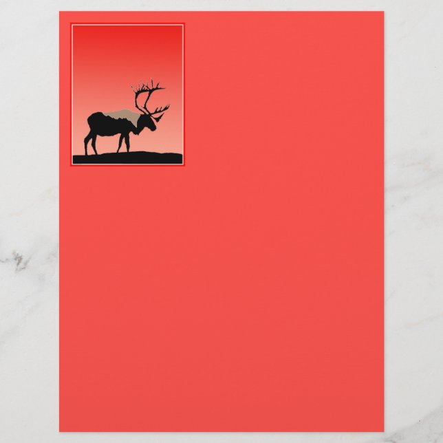Caribou at Sunset  - Original Wildlife Art (Front)