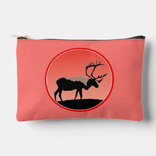 Caribou at Sunset  - Original Wildlife Art Accessory Pouch