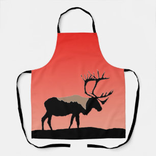 Caribou at Sunset  - Original Wildlife Art Apron