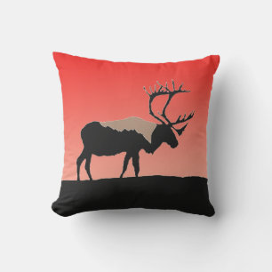 Caribou at Sunset - Original Wildlife Art Cushion