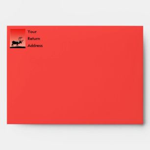 Caribou at Sunset - Original Wildlife Art Envelope