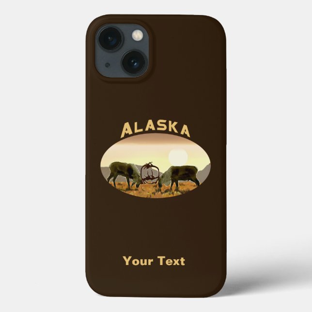 Caribou Duel - Alaska Case-Mate iPhone Case (Back)