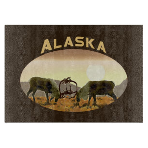 Caribou Duel - Alaska Cutting Board