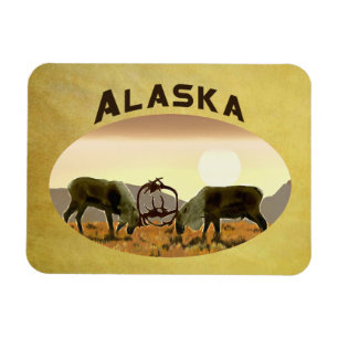Caribou Duel - Alaska Magnet