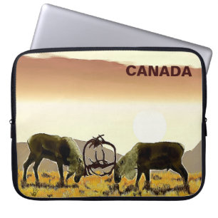 Caribou Duel - Canada Laptop Sleeve