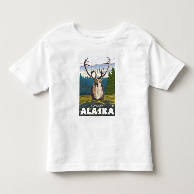 Caribou in the Wild - Cordova, Alaska Toddler T-Shirt (Front)