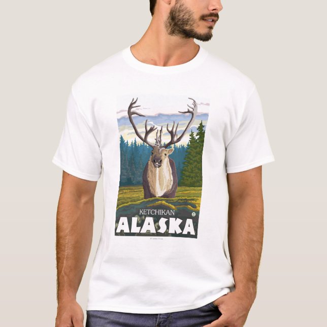 Caribou in the Wild - Ketchikan, Alaska T-Shirt (Front)