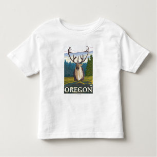 Caribou in the Wild- Vintage Travel Poster Toddler T-Shirt