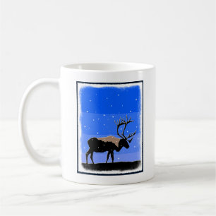Caribou in Winter  - Original Wildlife Art Coffee Mug