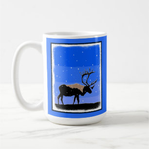 Caribou in Winter  - Original Wildlife Art Coffee Mug
