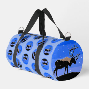 Caribou in Winter  - Original Wildlife Art Duffle Bag