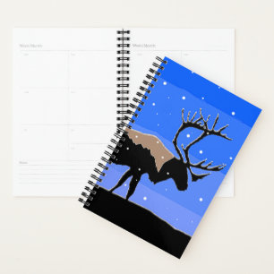 Caribou in Winter  - Original Wildlife Art Planner