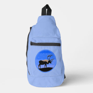 Caribou in Winter  - Original Wildlife Art Sling Bag