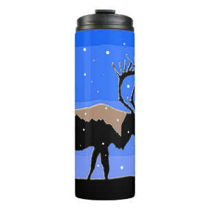 Caribou in Winter  - Original Wildlife Art Thermal Tumbler