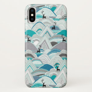 caribou mountains blue iPhone x case