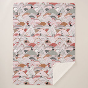 caribou mountains sienna sherpa blanket