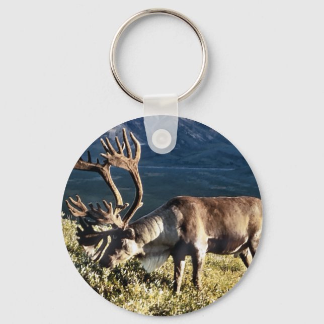 Caribou / Reindeer lover Key Ring (Front)
