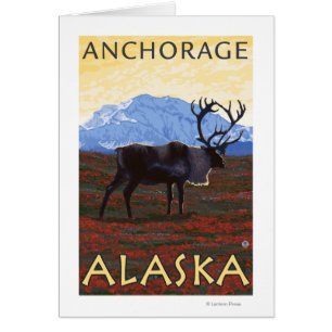 Caribou Scene - Anchorage, Alaska