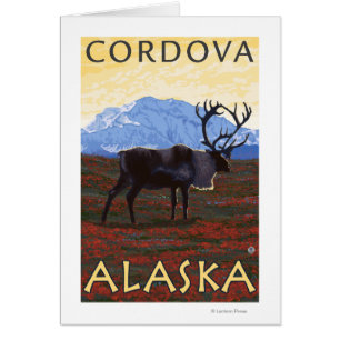 Caribou Scene - Cordova, Alaska