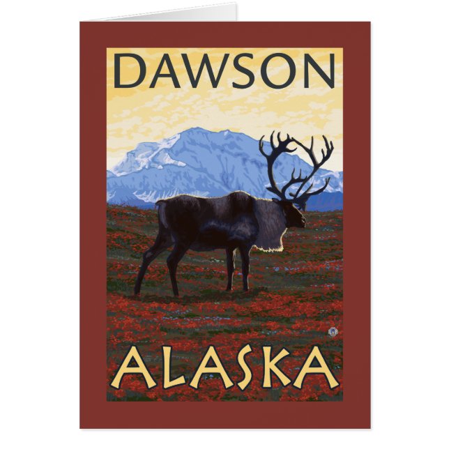 Caribou Scene - Dawson, Alaska (Front)