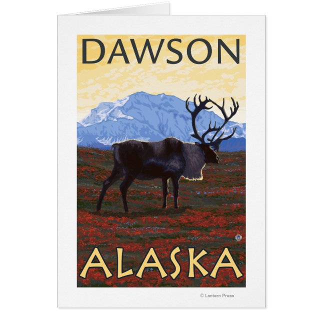 Caribou Scene - Dawson, Alaska (Front)