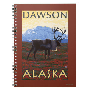 Caribou Scene - Dawson, Alaska Notebook