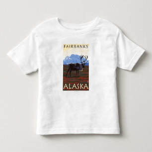 Caribou Scene - Fairbanks, Alaska Toddler T-Shirt