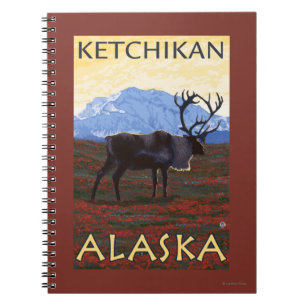 Caribou Scene - Ketchikan, Alaska Notebook