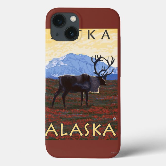 Caribou Scene - Sitka, Alaska Case-Mate iPhone Case (Back)