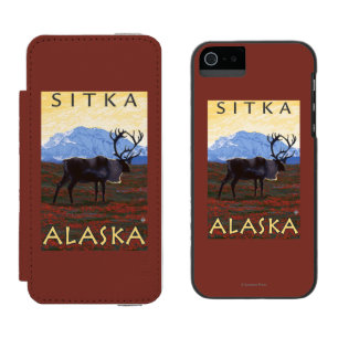 Caribou Scene - Sitka, Alaska Incipio Watson™ iPhone 5 Wallet Case