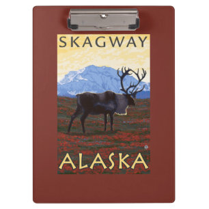 Caribou Scene - Skagway, Alaska Clipboard