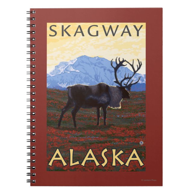 Caribou Scene - Skagway, Alaska Notebook (Front)