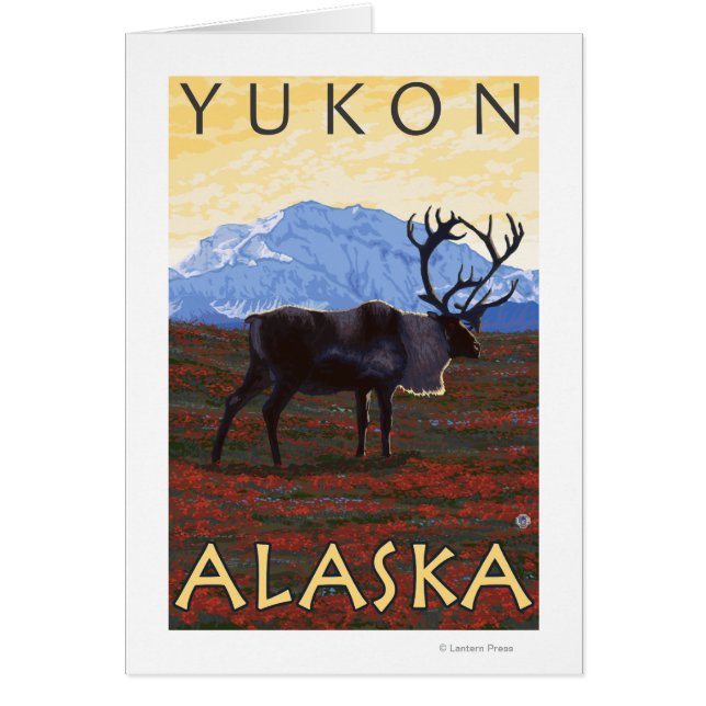 Caribou Scene - Yukon, Alaska (Front)