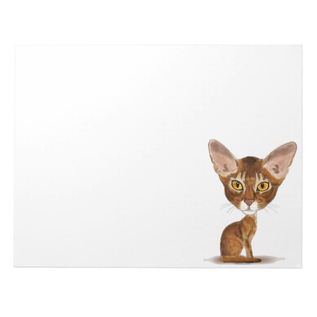 Caricature Abyssinian Notepad (Front)