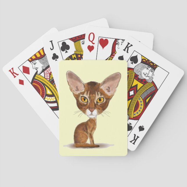 Caricature Abyssinian Playing Cards (Back)