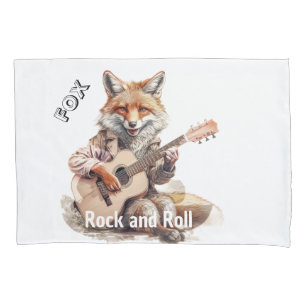 Caricature Cartoon Animal Fox A musical Pillowcase