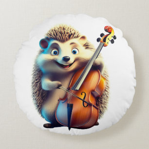 Caricature, Cartoon, Illustration A musical Round Cushion