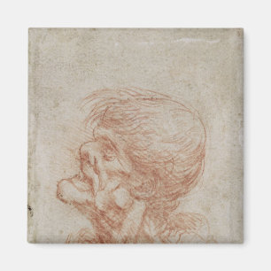 Caricature Head Study of an Old Man, c.1500-05 Magnet