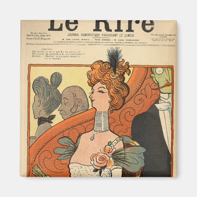 Caricature of a French Marquise Magnet (Front)