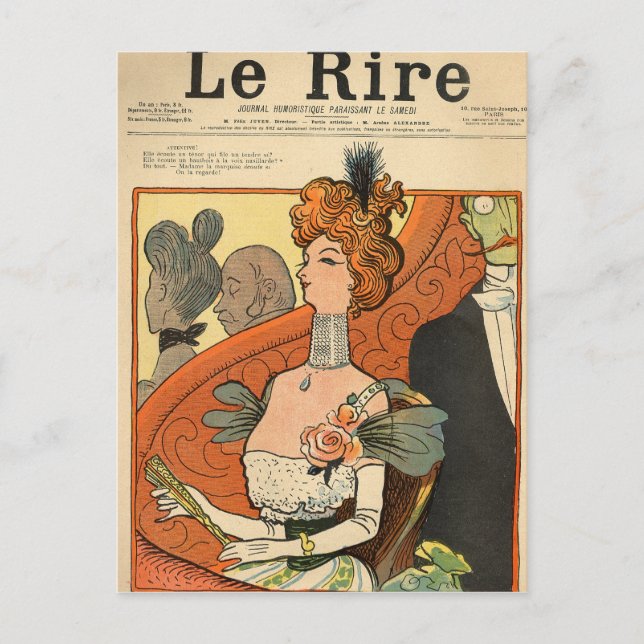 Caricature of a French Marquise Postcard (Front)