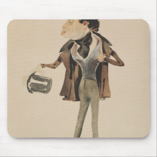 Caricature of Alexander Dumas Pere Mouse Pad
