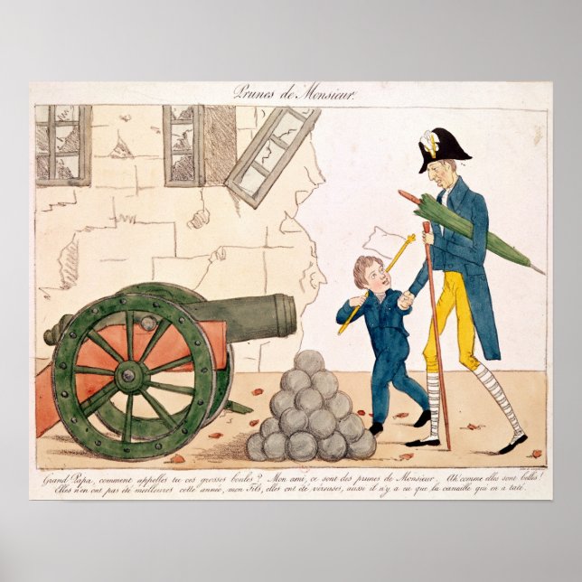 Caricature of Charles X  and Henri Duc de Poster (Front)