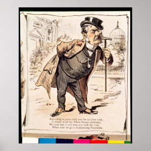 Caricature of Chester Alan Arthur, c.1883 Poster